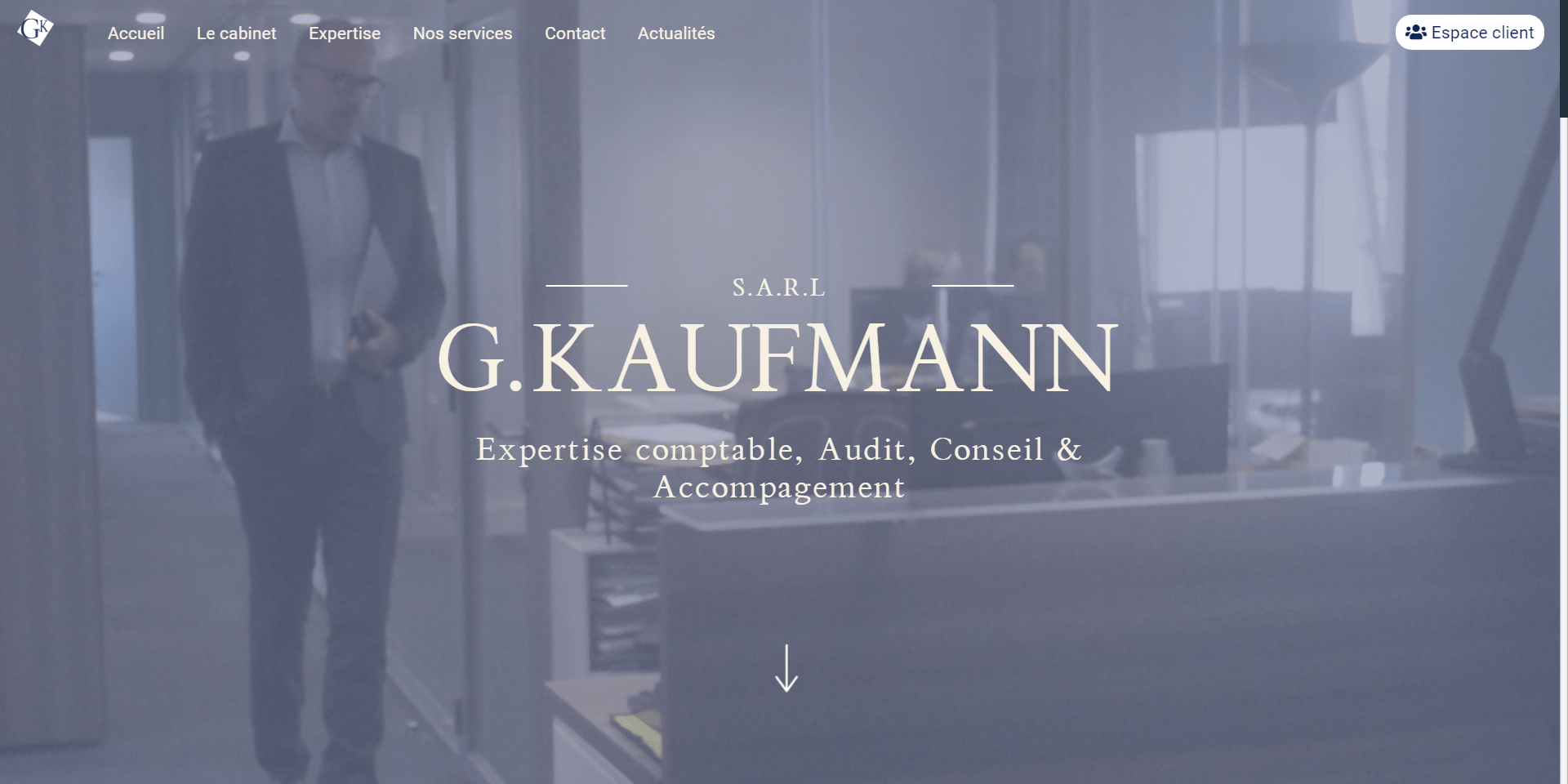 Capture d'écran du projet G.Kaufmann